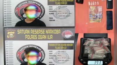 Satresnarkoba Polres Ogan Ilir kembali Bekuk Dua tersangka Pengedar Sabu di Tanjung Raja selatan Ogan ilir