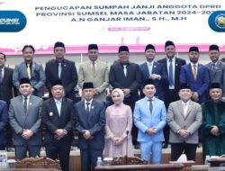 Wagub Sumsel Cik Ujang Hadiri Pelantikan Anggota DPRD Hasil PAW Dari Partai Nasdem 